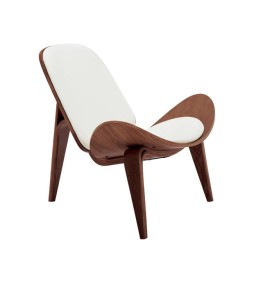 "Balance" Modern Living Room Armchair in Walnut Color